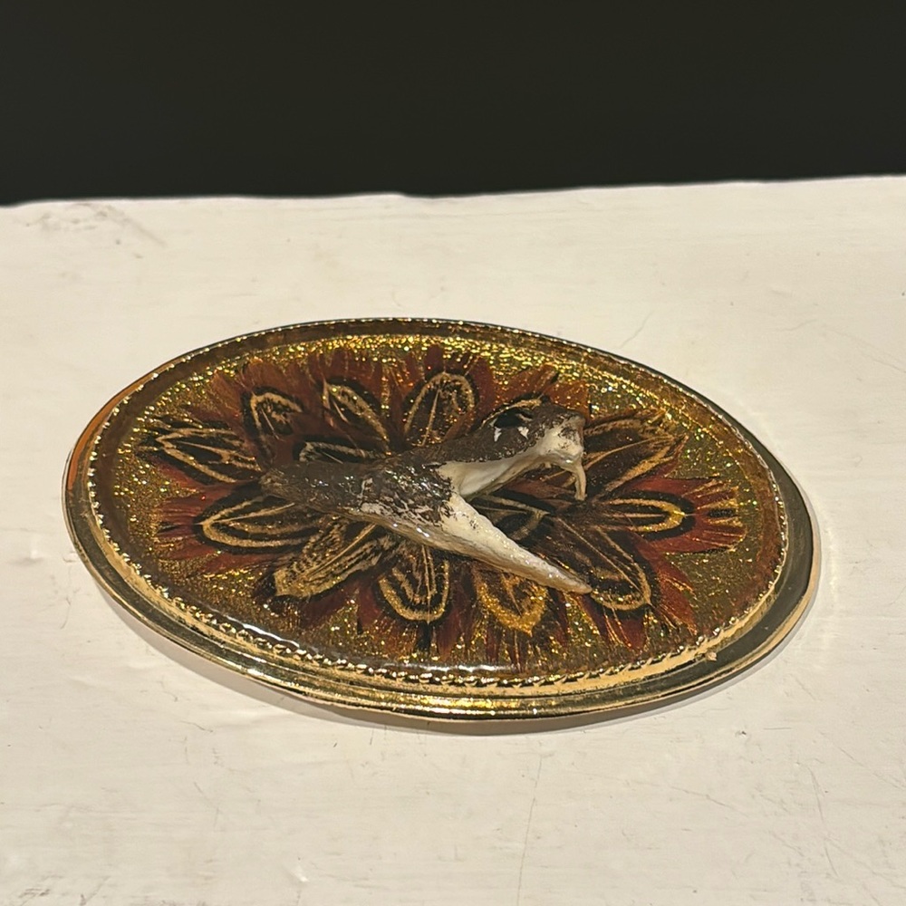 Real Snake Head Belt Buckle